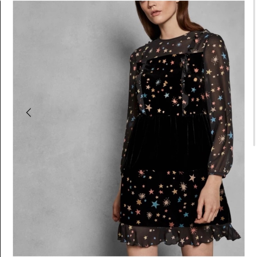 Ted Baker Black Star Print Dress